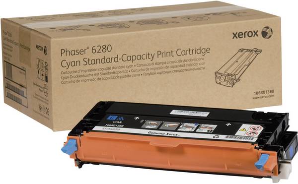 Cassette de toner d'origine Xerox 106R01388 cyan