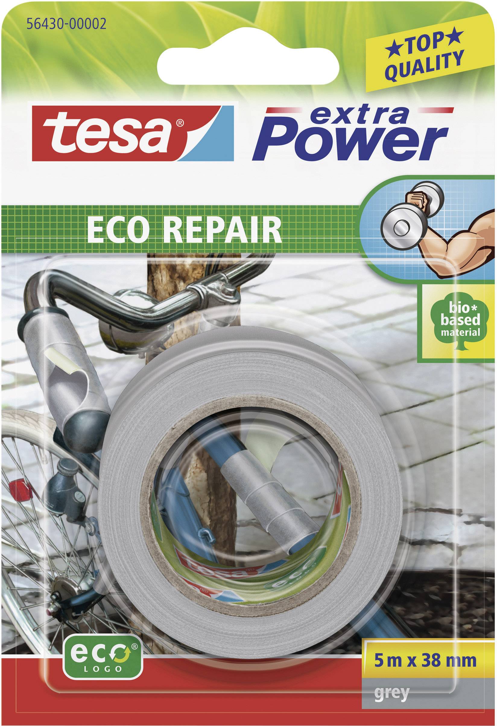 Ruban adhésif toilé tesa® extra Power tesa 56430-00002-00 gris (L x l) 5 m x 38 mm caoutchouc 1 pc(s)