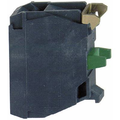 Composant électrique noir, de forme rectangulaire, avec des connexions vertes et dorées, probablement un interrupteur ou un élément de sécurité.