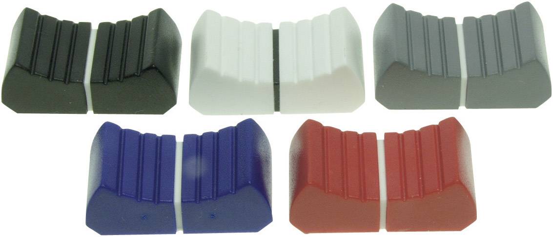 Tête de bouton à glissière ALPS 76541 avec creux pour les doigts blanc (L x l) 13 mm x 25 mm 1 pc(s)