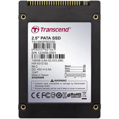 SSD interne IDE 6,35 cm (2.5 pouces) Transcend PSD330 128 GB - Conrad  Electronic France
