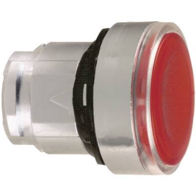 Un grand bouton rouge, typique des boutons d'arrêt d'urgence, avec un bord argenté.