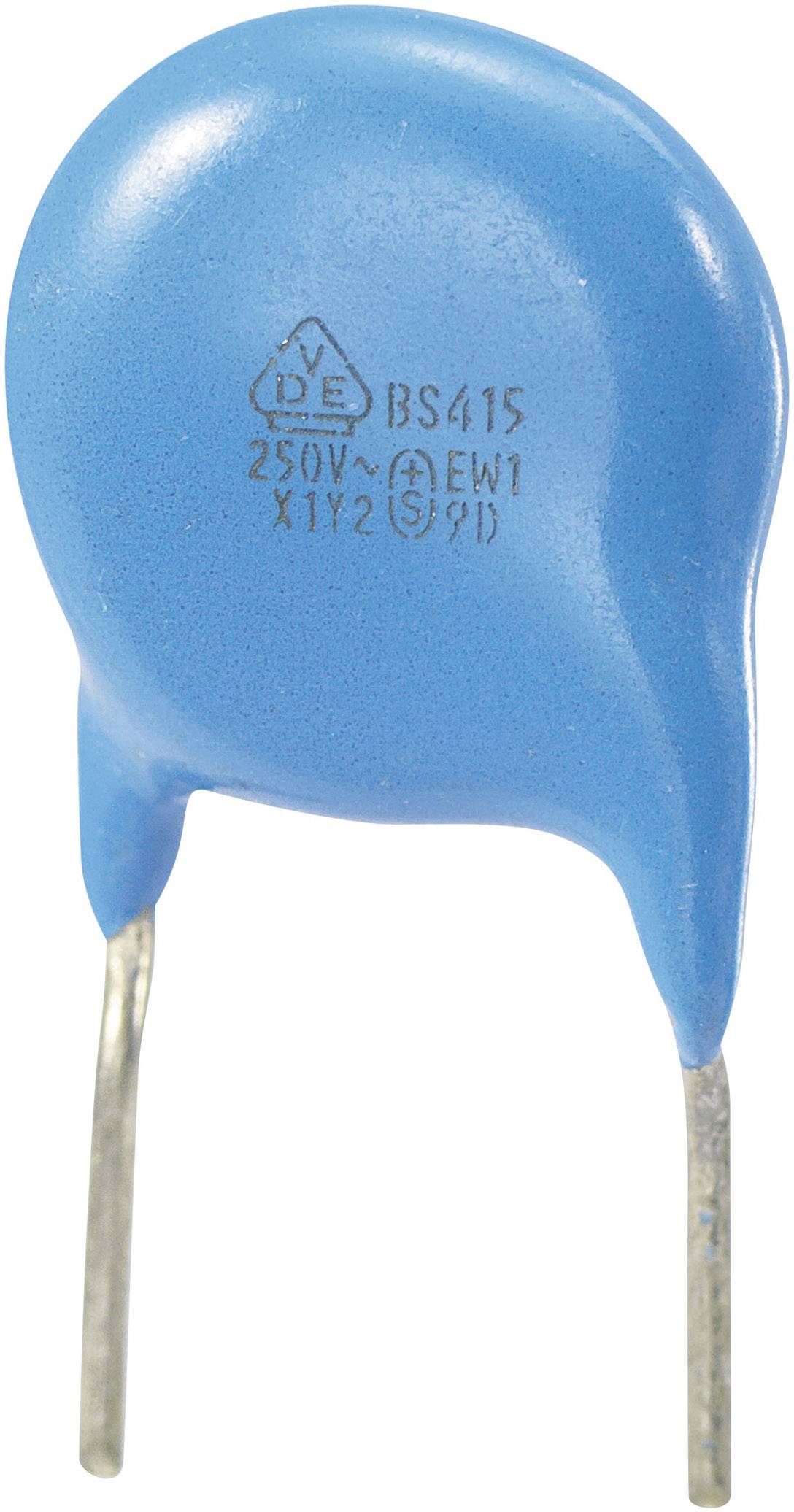 TRU COMPONENTS Condensateur céramique disque sortie radiale 1000 pF 250 V/AC 10 % 1 pc(s)