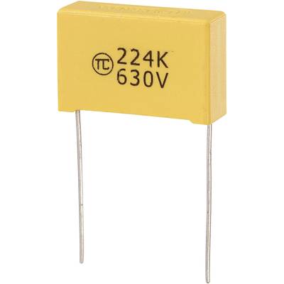   1 pc(s) Condensateurs à film MKS sortie radiale  0.22 µF 630 V/DC 5 % 22.5 mm (L x l x H) 26.5 x 8.5 x 17 mm 