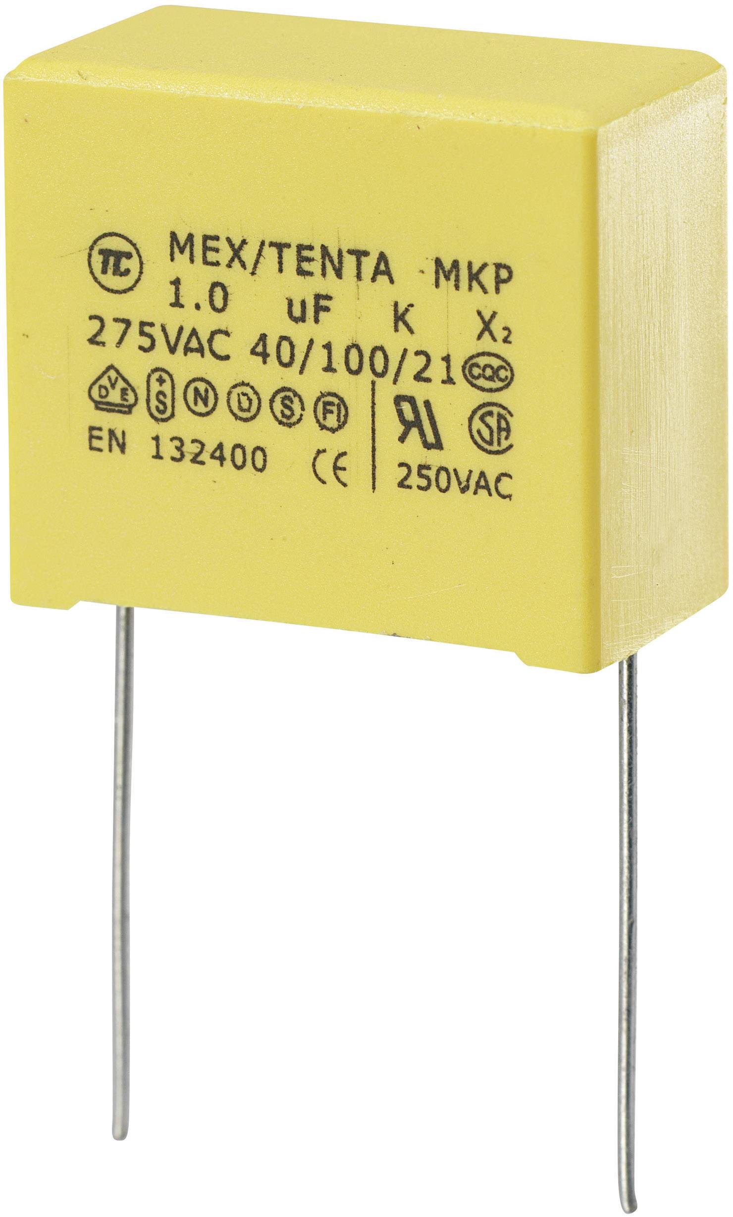 L x l x WIMA Condensateur Anti-Parasite MKP-X2 0.68 µF 275 V/AC 22.5 mm MKX21W36805G00KSSD 1 pc s Sortie Radiale 10% 
