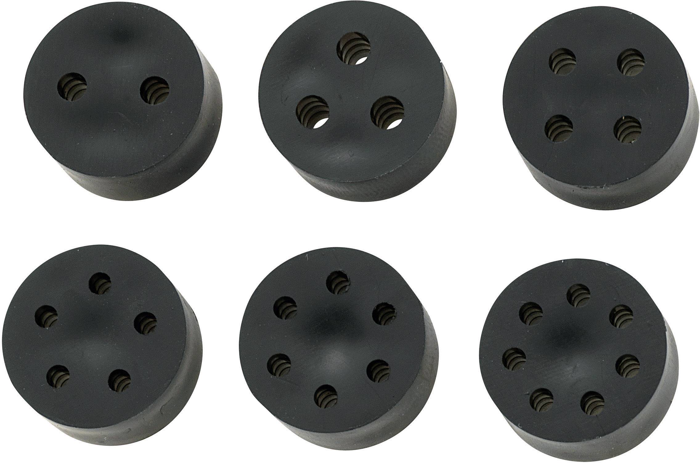 TRU COMPONENTS TC-10820800 TC-MH30-3D203 Joint muti-passages M32 3 x 7.7 - 10 mm caoutchouc noir 25 pc(s)