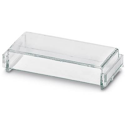 Un récipient en verre transparent, rectangulaire, sans couvercle, généralement utilisé pour des applications de laboratoire ou de microscopie.