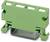 Borne verte Phoenix Contact de type UM 45 - SEFE, adaptée au montage sur rail DIN pour des applications électriques.
