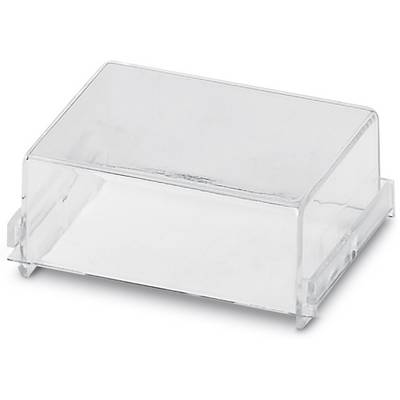 Couvercle en plastique transparent de forme rectangulaire.