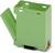Boîtier en plastique vert avec couvercle rabattable, adapté aux appareils électroniques, présentant des ouvertures pour la ventilation et l'accès aux câbles.