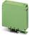 Dispositif électrique vert au format rectangulaire, monté sur un rail métallique. Il s'agit d'un composant de technologie de commande.
