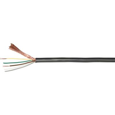 Un câble multimode non blindé avec plusieurs conducteurs internes colorés : rouge, vert, jaune et marron. Idéal pour les installations électriques.