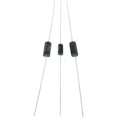 Trois résistances électriques cylindriques avec des bornes de connexion sont disposées côte à côte sur un fond blanc.