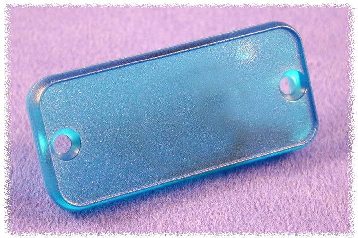 N/A Hammond Electronics 1455NPLTBU-10 ABS bleu (transparent) (L x l x H) 8 x 103 x 53 mm