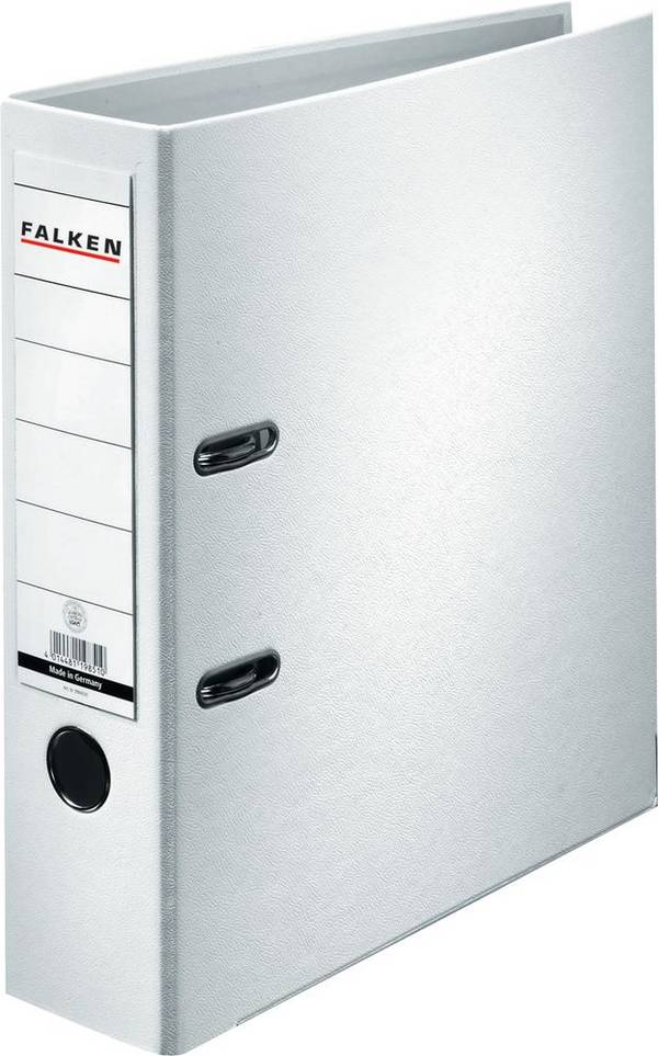 Falken Classeur PP-Color DIN A4 Largeur de dos: 80 mm blanc  2 étriers 9984030