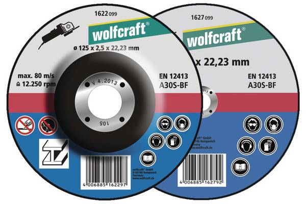 5 disques à tronçonner le métal Wolfcraft 1622300