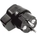Kalthoff 919171 Fiche coudée à contact de protection caoutchouc 250 V noir IP44