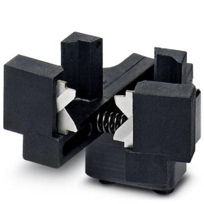 Un taille-crayon noir à deux lames, adapté aux crayons de différentes tailles, sur fond blanc.