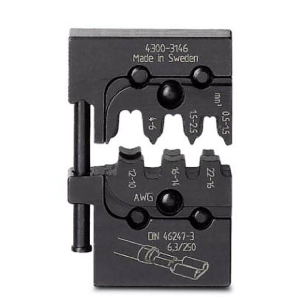 Phoenix Contact CRIMPFOX-M SC 6/DIE 1212085 Matrice de sertissage pour cosses faston non-isolées  0.5 à 6 mm²   adapté pour marque (pinces) Phoenix Contact 469547