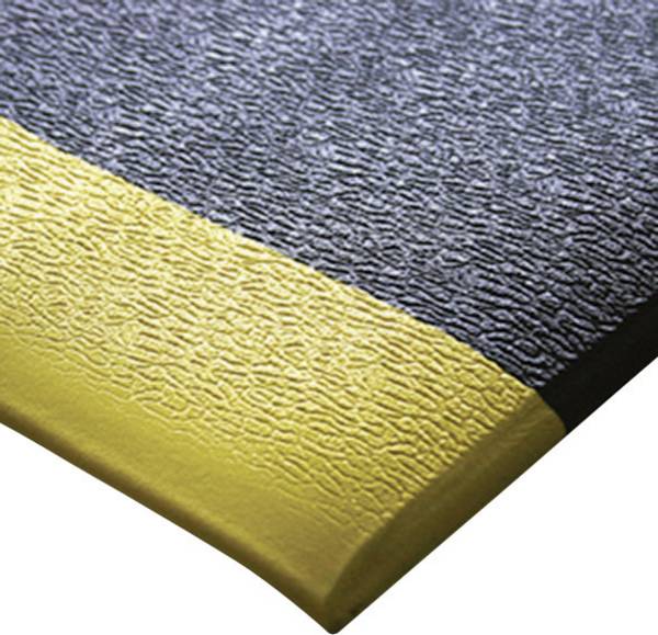 Tapis anti-fatigue avec bordure jaune Orthomat Charc ML. x 0,9m COBA Europe AF010703C