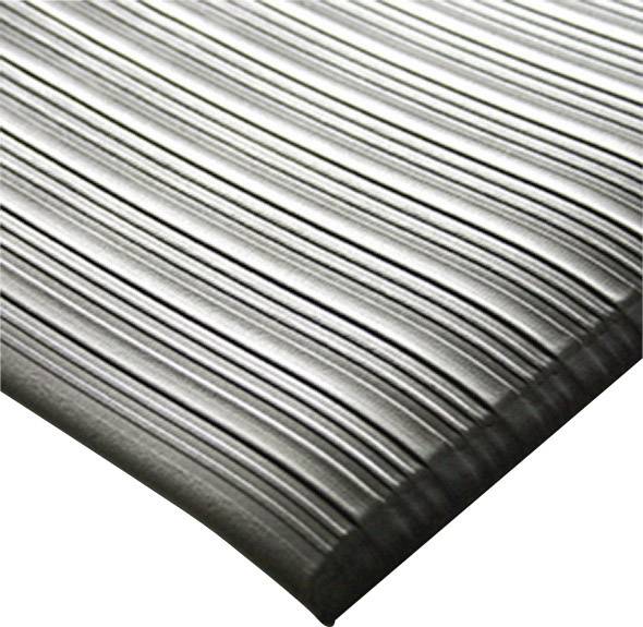 Des lignes noires et blanches disposées en motifs parallèles sur un fond structuré, créent un effet visuel ondulant.