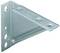 Un support d'angle en métal pour fixation murale. Adapté pour la fixation d'étagères ou d'autres constructions.