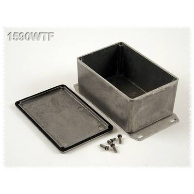 Boîtier métallique avec couvercle et vis retirés. Adapté aux composants électroniques ou aux projets dans des environnements difficiles.