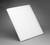 Une plaque de mousse blanche, rectangulaire, est dressée verticalement sur un fond gris.