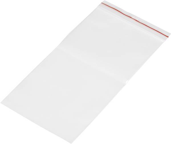 Sachet à fermeture pression sans bande d'inscription 490084 (l x H) 100 mm x 200 mm transparent Polyéthylène 1 pc(s)