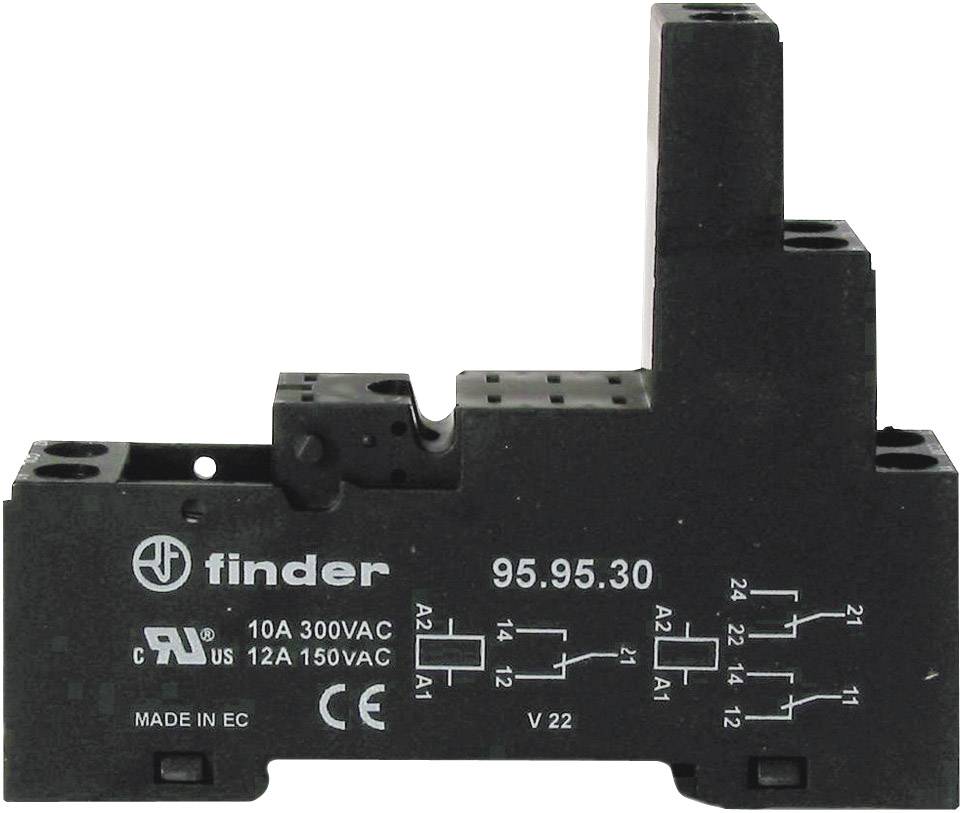 Finder 95.83.30 Support relais Adapté pour série (relais): Finder série 40 Finder 40.31 (L x l x H) 75 x 15.5 x 42.7 mm 