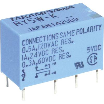 Takamisawa RY-12W-K Relais pour circuits imprimés 12 V/DC 1 A 2 inverseurs (RT) 1 pc(s) 