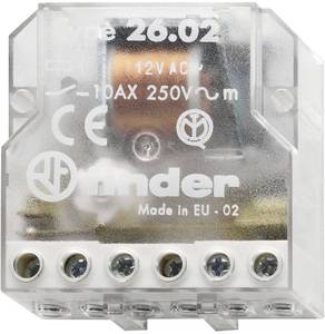 Télérupteur pour encastrement Finder 26.02.8.012.0000 2 NO (T) 12 V/AC 10 A 2500 VA 1 pc(s)