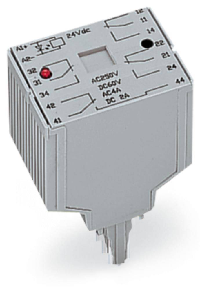 'Relais multiports, voyant indicateur et étiquetage AC/DC 250V, 2A.'