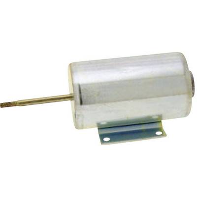 Un moteur électrique cylindrique avec une plaque de fixation, adapté aux petites applications mécaniques et projets.