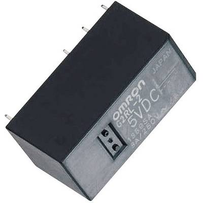 Relais électromécanique noir portant l'inscription 'omron G5RL-1 5VDC JAPAN', adapté aux circuits électroniques.