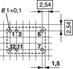Platine relais REL-PCB4 avec relais bobine 12 VDC