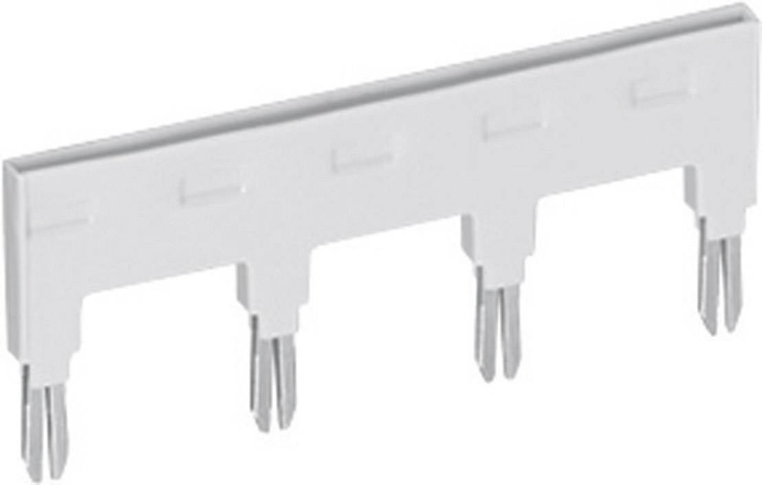 Une fiche en plastique blanc avec plusieurs broches métalliques pour connecter des composants électriques.