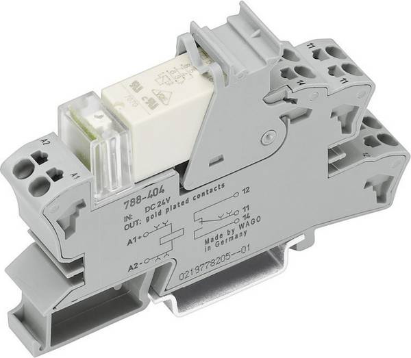WAGO 788-608 Module relais  Tension nominale: 230 V/AC Courant de commutation (max.): 16 A 1 inverseur (RT)  1 pc(s)