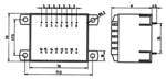 Transformateur pour circuit imprimé EI 66 36 va