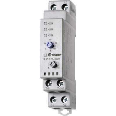 Relais de Contrôle de Niveau de Détecteur, surveille les niveaux de liquide avec un affichage LED pour les pourcentages. Dispose d'entrées et de sorties pour les connexions électriques.