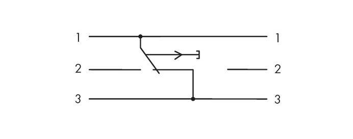 Un diagramme montre un aiguillage avec trois voies, une flèche indiquant la direction du changement de voie de la voie 1 à la voie 3.