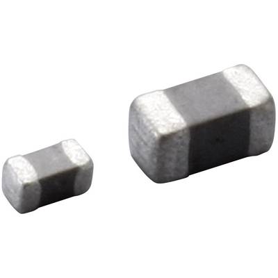 Petits composants électroniques, probablement des condensateurs ou des résistances, en métal de forme rectangulaire, sur un fond blanc.
