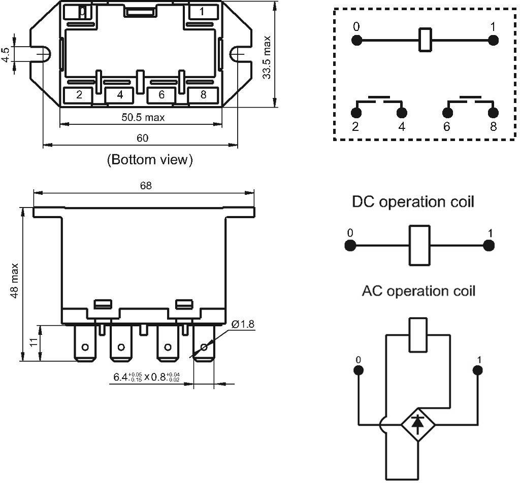 Hongfa HF116F-1/024DA-2HTW Relais enfichable 24 V/DC 25 A 2 NO (T) 1 pc(s)-1