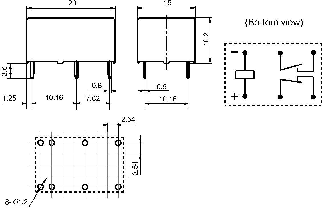 Hongfa HFE7/024-1HDST Relais pour circuits imprimés 24 V/DC 8 A 1 NO (T), 1 NF (R) 1 pc(s)-1
