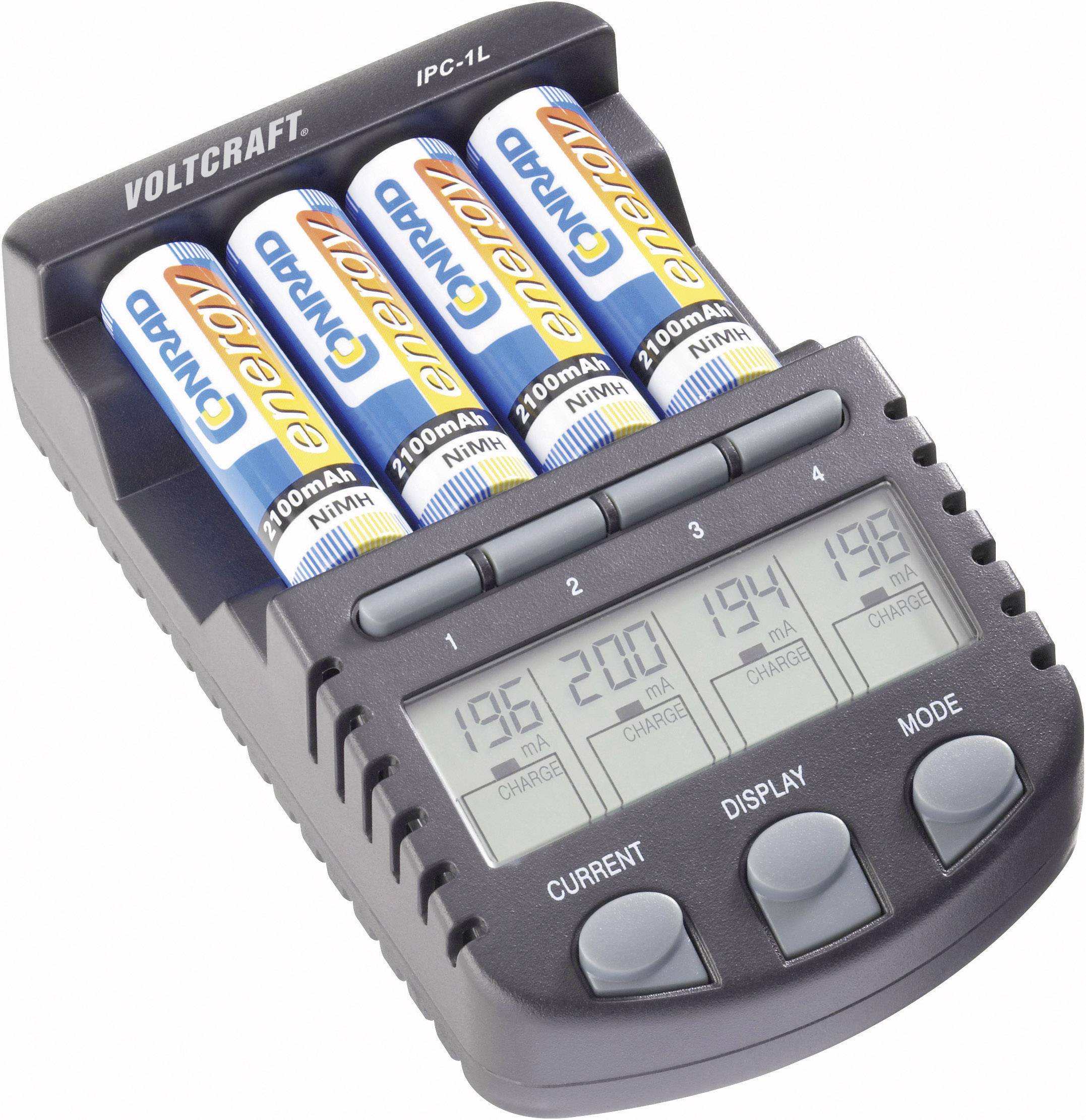 Chargeur de piles rondes NiCd, NiMH avec accus VOLTCRAFT IPC-1L-6