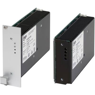 Deux modules électroniques, l'un avec un panneau frontal argenté, sont disposés verticalement. Ils sont compacts et équipés d'ailettes de refroidissement.