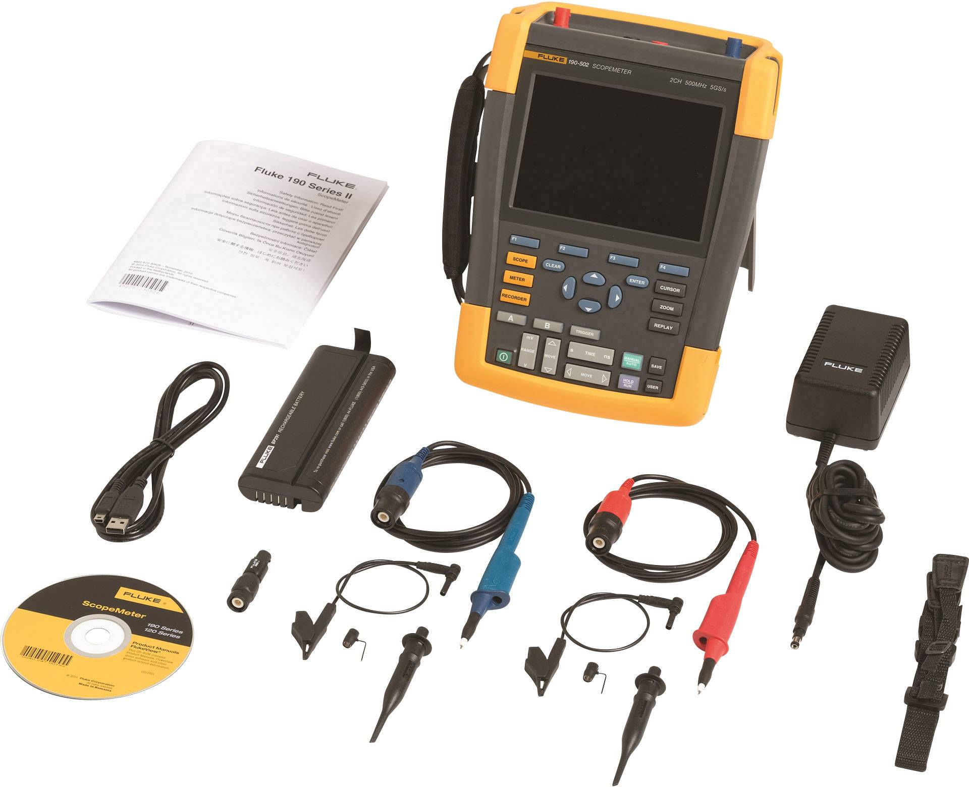 Oscilloscope Fluke Scopemeter® Fluke 190502 Etalonnage (DAkkS) Fluke