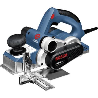 Rabot électrique de couleur bleu et noir avec le logo Bosch, adapté pour le rabotage précis des surfaces en bois.
