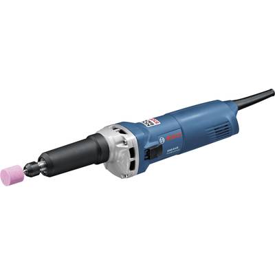 Dremel électrique avec poignée bleue et tête de meulage rose.