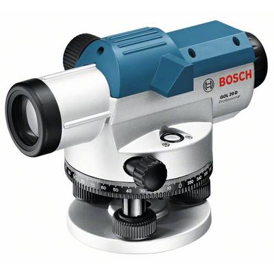 Bosch Professional GOL 20 D Niveau optique   Portée (max.): 60 m Grossissement optique (max.): 20 x